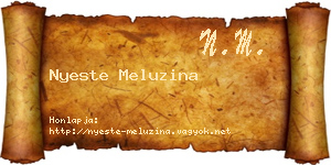 Nyeste Meluzina névjegykártya